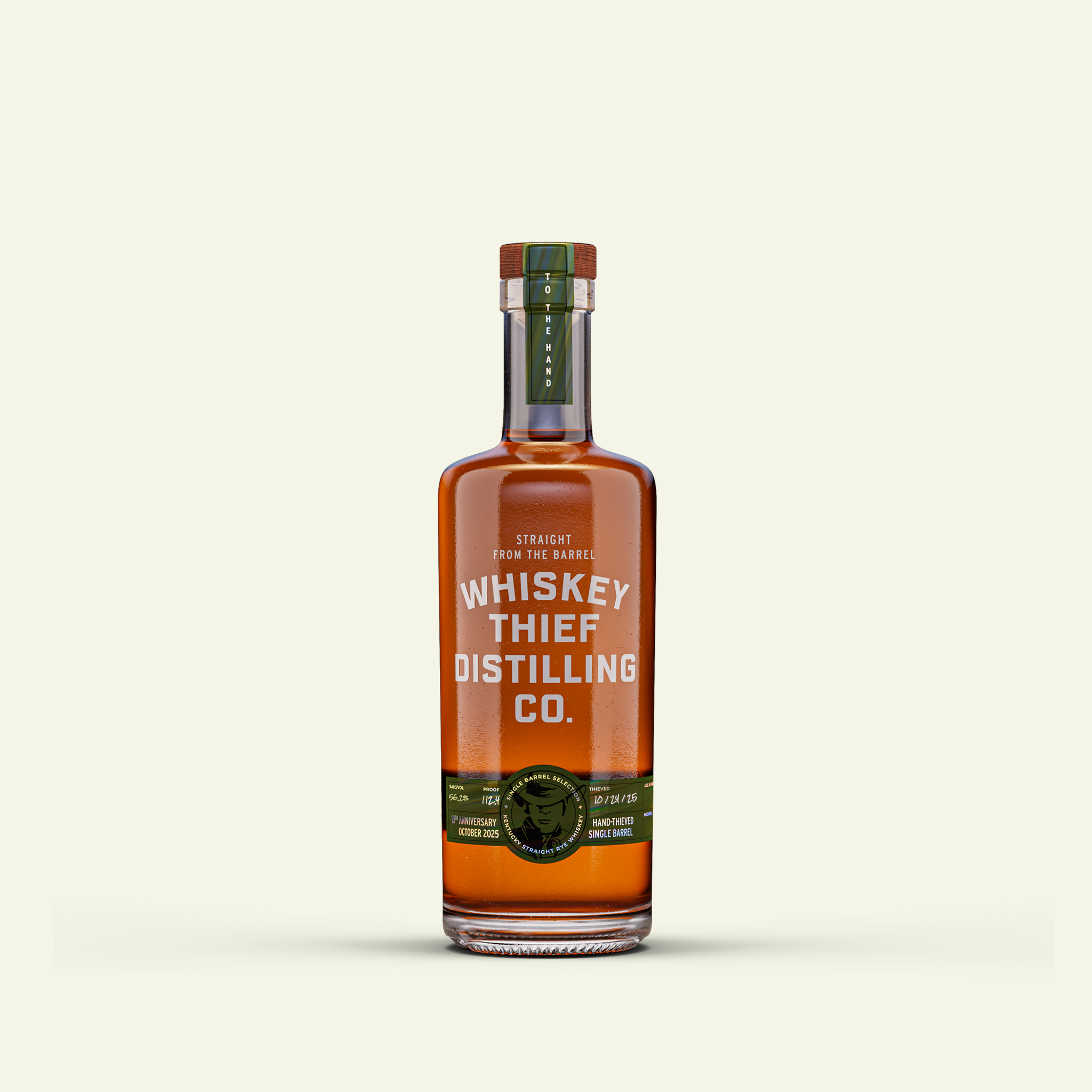 A bottle of Whiskey Thief Anniversary Rye 2025 Kentucky Straight Rye Whiskey 375ml
