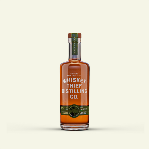 A bottle of Whiskey Thief Anniversary Rye 2025 Kentucky Straight Rye Whiskey 375ml